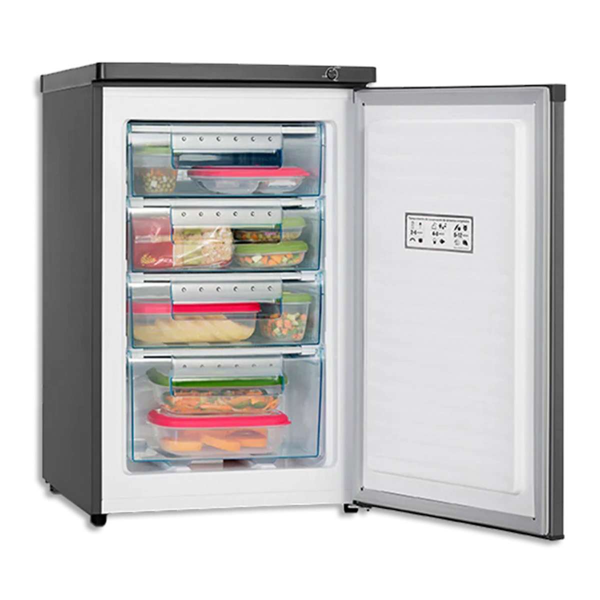 Freezer Vertical Bajo Mesada 85 Litros Vondom FR55 Acero Inoxidable